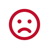 Frown symbol - Red